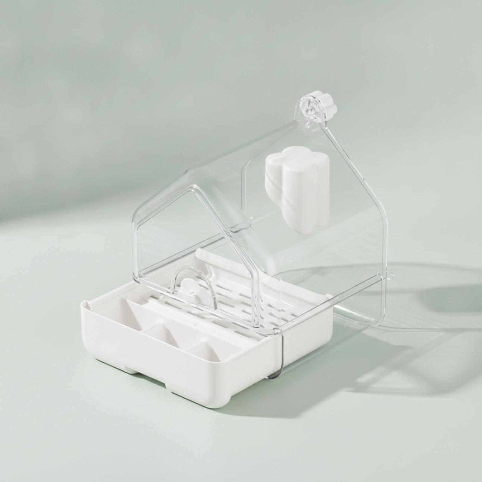 Pet Feeders - 鳥用の水浴び台と餌箱が一体になった、引き出し式の鳥用フィーダー。小型鳥やインコなどのペットに最適。