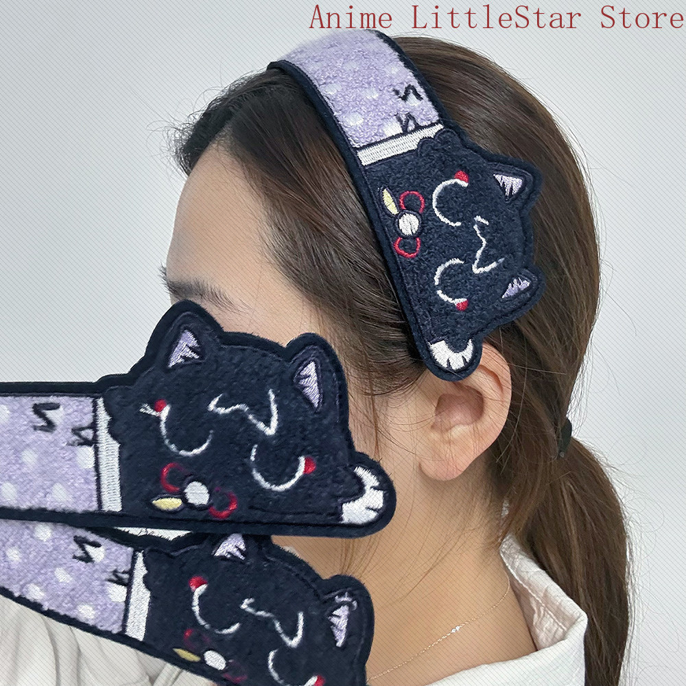 Cat Toys - 原神 ウォンダラー 猫バージョン 眠たげな姿で抱き合う、長い前髪の髪の毛の断片ステッカー アニメゲームグッズ ディスプレイコレクション