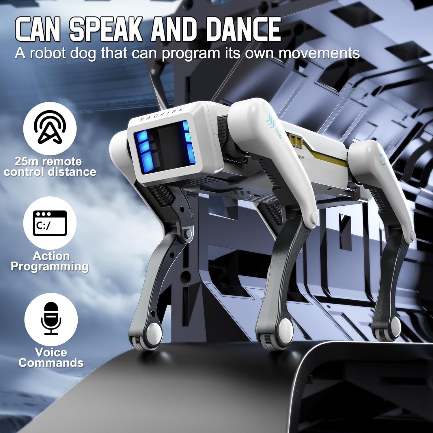 Interactive Squeaky Plush Dog Toy - RC メカニカルドッグ多機能インテリジェント RC ロボット犬歌うダンスプログラム可能なインタラクティブバイオニックスマートロボット犬のおもちゃギフト