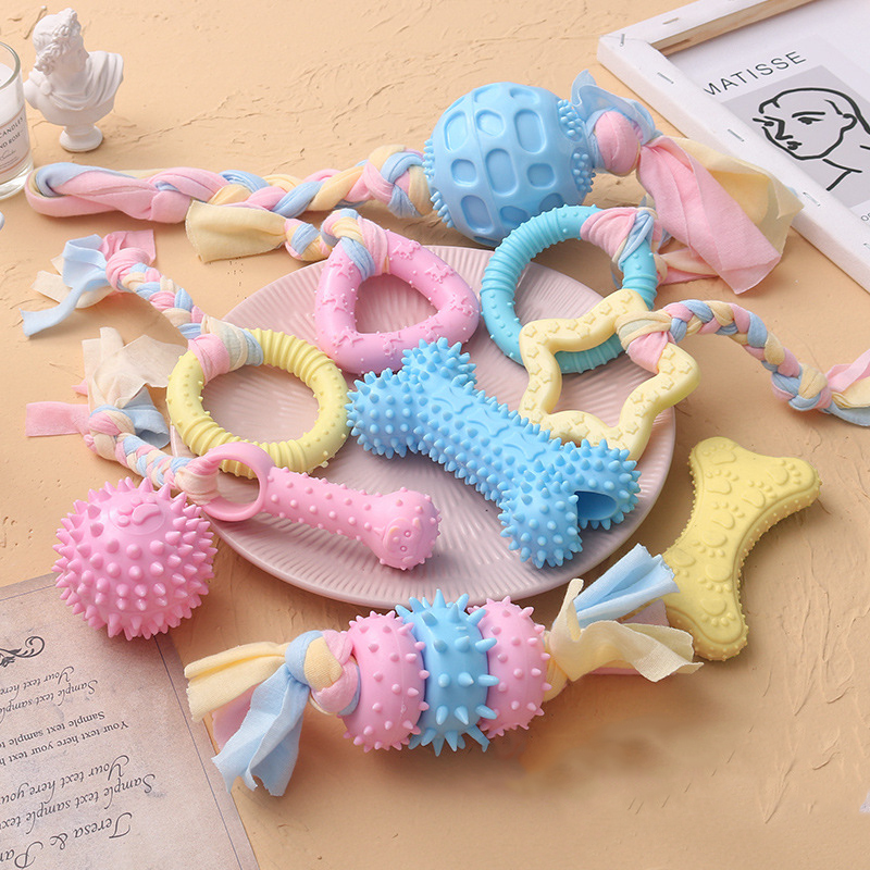 Indestructible Dog Chew Toy - ペットの犬のおもちゃ小型犬咀嚼 TPR ノットおもちゃ一口耐性臼歯クリーニング犬のトレーニング用品インタラクティブアクセサリー