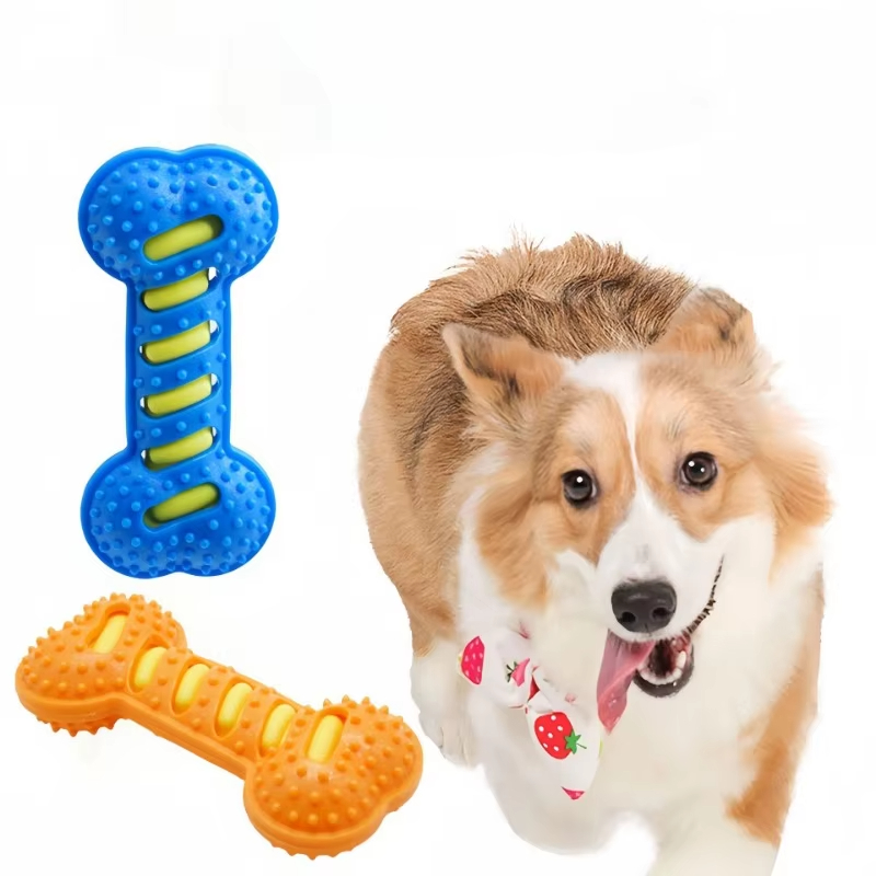 ペットの犬の咀嚼おもちゃゴム骨のおもちゃ噛みつきにくい子犬イ - Indestructible Dog Chew Toy のレビューと価格
