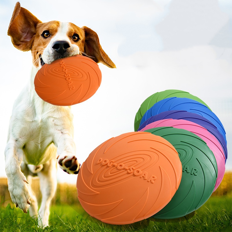 犬や猫が噛んでも壊れにくい、インタラクティブなシリコン製フラ - Flying Disc Dog Training Toy のレビューと価格