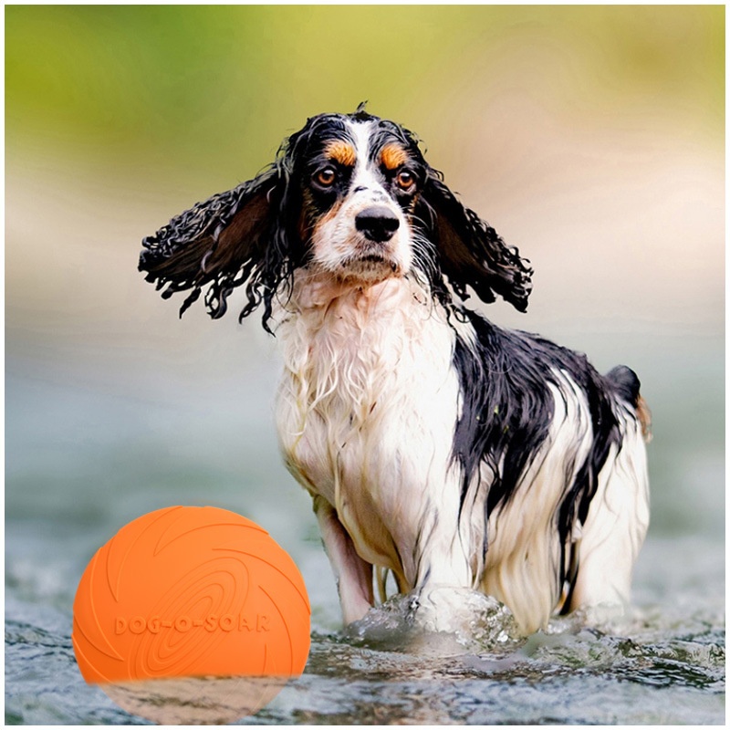 犬や猫が噛んでも壊れにくい、インタラクティブなシリコン製フラ - Flying Disc Dog Training Toy のレビューと価格