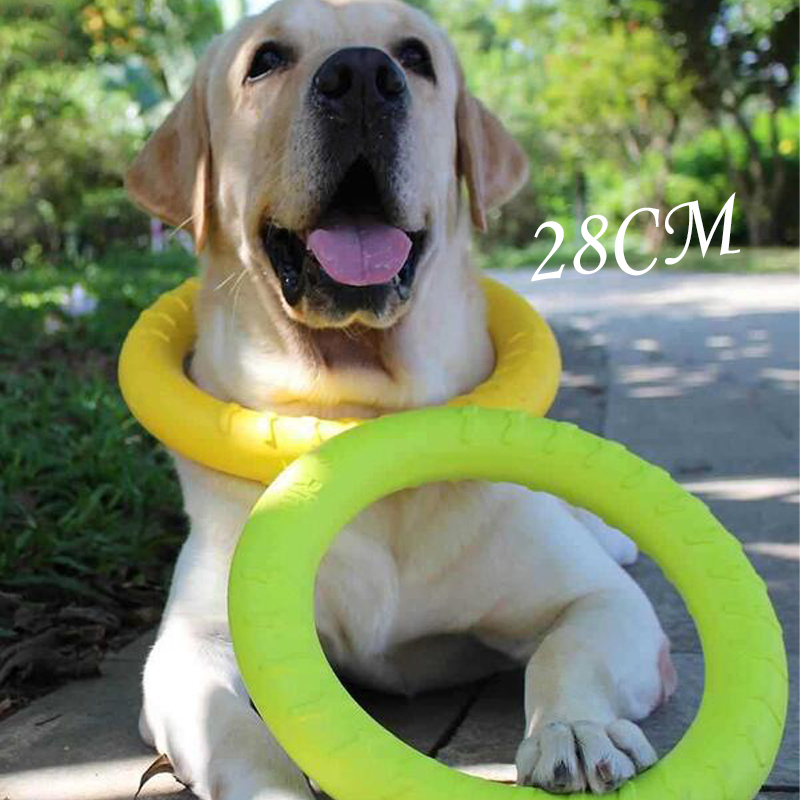 犬のおもちゃペットフライングディスクEVA犬用トレーニングリ - Flying Disc Dog Training Toy のレビューと価格