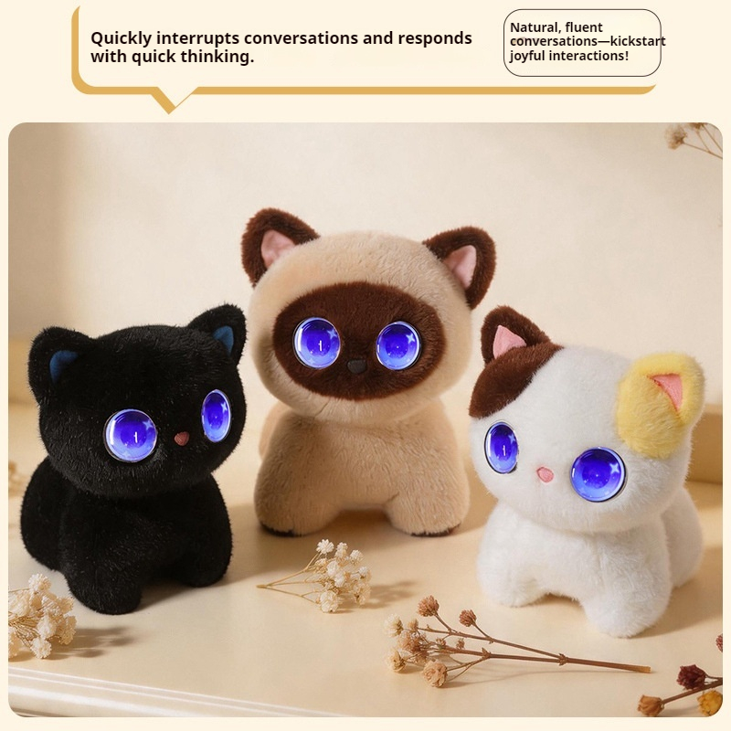 AI搭載のスマート猫ぬいぐるみ。インタラクティブな音声機能、 - Cat Toys のレビューと価格