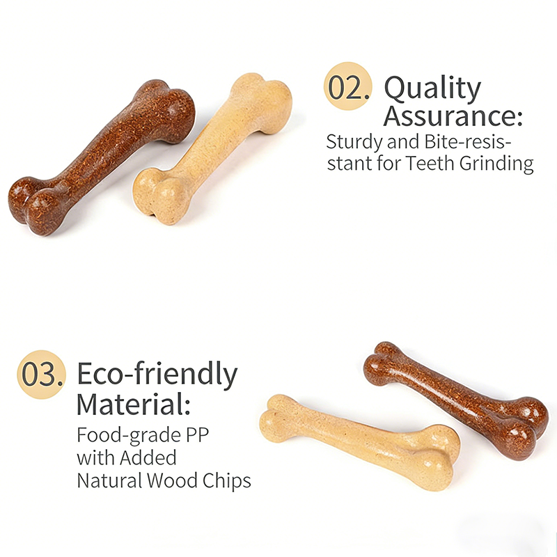 牛肉風味の犬用噛み玩具。骨の形を模した、噛みつきに強いペット - Teeth Cleaning Dog Chew Bone のレビューと価格