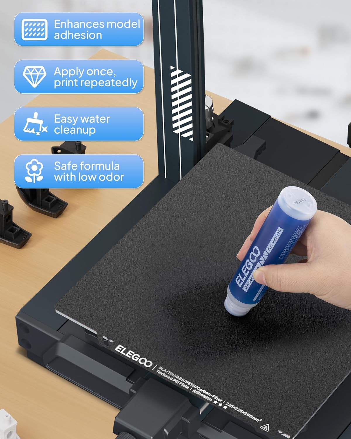 ELEGOO 3Dプリンター用接着剤スティック 60ML 2 - Pet Beds のレビューと価格