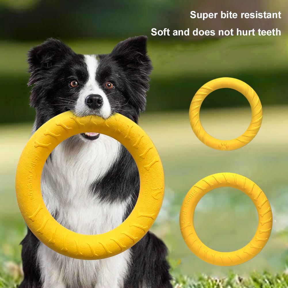 犬用リングおもちゃ。壊れにくく、噛むのに適しており、空中で飛 - Indestructible Dog Chew Toy のレビューと価格